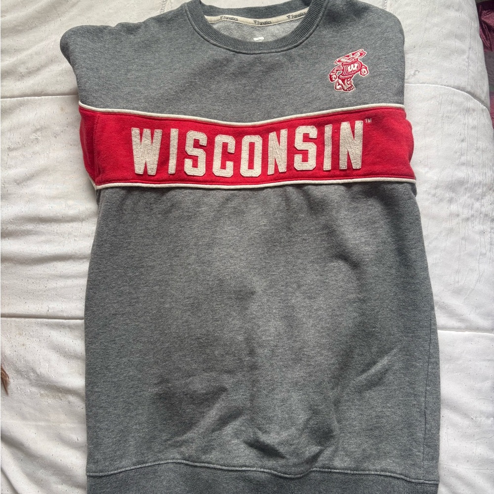Wisconsin Gray and Red Sweatshirt
